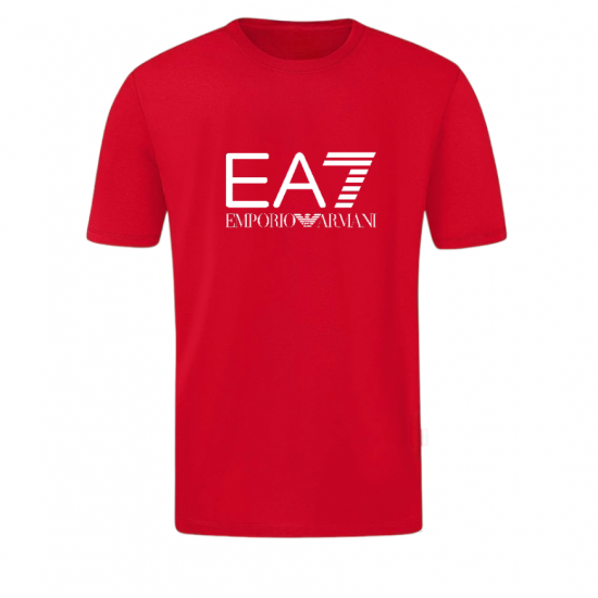 T-SHIRT 100% ΒΑΜΒΑΚΙ ΜΕ LOGO - ΚΟΚΚΙΝΟ- EA7 ΜΕΓΑΛΟ T-SHIRT 100% ΒΑΜΒΑΚΙ ΜΕ LOGO - ΚΟΚΚΙΝΟ- EA7 ΜΕΓΑΛΟ